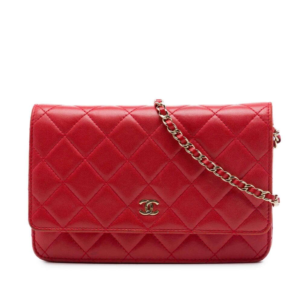 Pre-Loved Chanel CC Quilted Lambskin Wallet on Chain